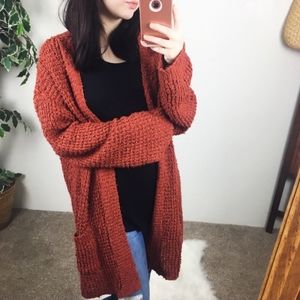 UO | Burnt Orange Knit Cardigan